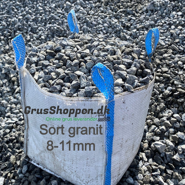 Granitskærver sort Hyperite 8-11 mm - 6400