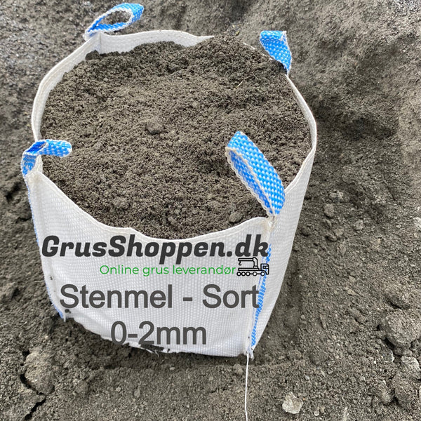 Stenmel sort Hyperite 0-2mm - 6470