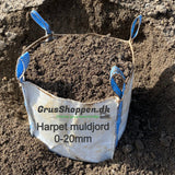 Harpet muldjord 0-20mm - GrusShoppen